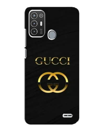 Чехол для ZTE Blade A72 с картинкой «Золотой логотип Gucci»