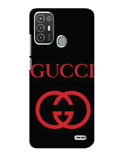 Чехол для ZTE Blade A72 с картинкой «Gucci — красный логотип»