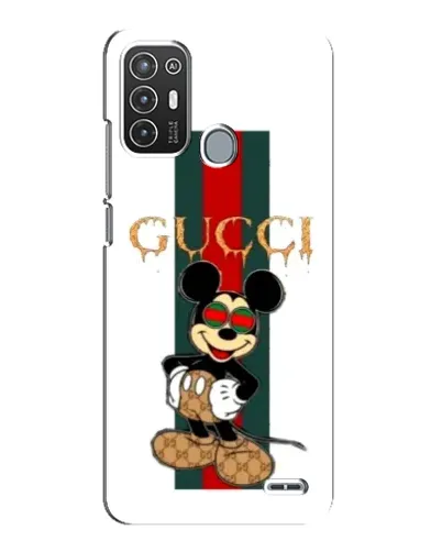 Чехол для ZTE Blade A72 с картинкой «Микки Маус Gucci — полосы»