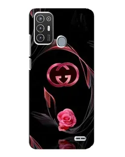 Чохол для ZTE Blade A72 з картинкою «Gucci — неонова троянда»