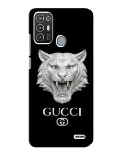 Чохол для ZTE Blade A72 з картинкою «Gucci — срібний лев»