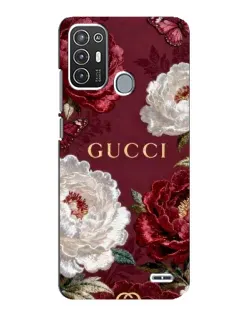 Чохол для ZTE Blade A72 з картинкою «Gucci — бордові троянди»