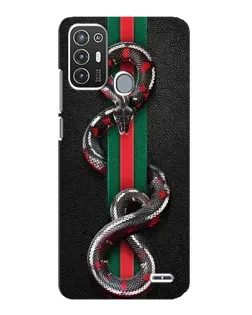 Чохол для ZTE Blade A72 з картинкою «Gucci — змія на смузі»