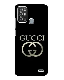 Чохол для ZTE Blade A72 з картинкою «Gucci — золото на чорному»