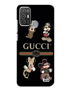Чохол для ZTE Blade A72 з картинкою «Gucci — герої Disney та монограма»