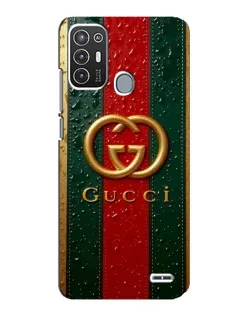 Чохол для ZTE Blade A72 з картинкою «Gucci — фірмова смуга та золото»