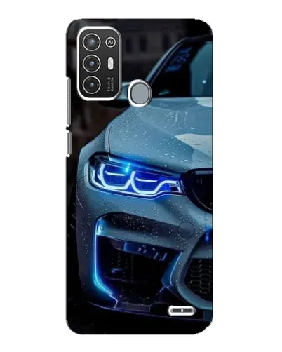 Чехол для ZTE Blade A72 с картинкой «Взгляд BMW с синими фарами»