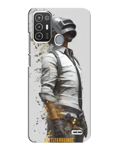 Чехол для ZTE Blade A72 с картинкой «PUBG — боец в пыли»