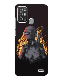 Чехол для ZTE Blade A72 с картинкой «PUBG — огненный силуэт» Чехол для ZTE Blade A72 с картинкой «PUBG — огненный силуэт»