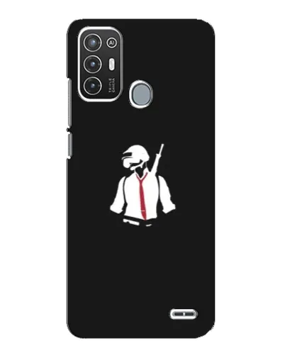 Чехол для ZTE Blade A72 с картинкой «PUBG — силуэт воина»