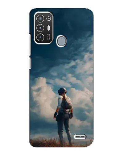 Чехол для ZTE Blade A72 с картинкой «Герой PUBG на скале»