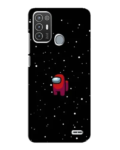 Чехол для ZTE Blade A72 с картинкой «Красный Among Us»