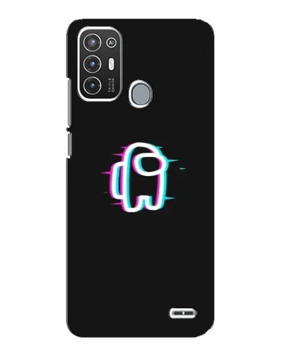 Чехол для ZTE Blade A72 с картинкой «Among Us неон»
