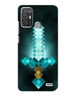 Чехол для ZTE Blade A72 с картинкой «Алмазный меч неон» Чехол для ZTE Blade A72 с картинкой «Алмазный меч неон»