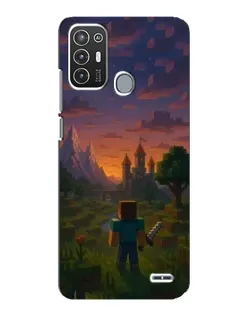 Чехол для ZTE Blade A72 с картинкой «Стив у башни» Чехол для ZTE Blade A72 с картинкой «Стив у башни»