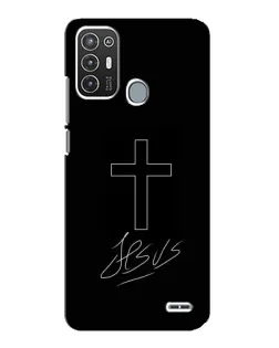 Чехол для ZTE Blade A72 с картинкой «Графический крест Jesus» Чехол для ZTE Blade A72 с картинкой «Графический крест Jesus»