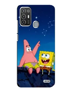 Чехол для ZTE Blade A72 с картинкой «Губка Боб и Патрик ночью» Чехол для ZTE Blade A72 с картинкой «Губка Боб и Патрик ночью»