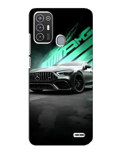 Чехол для ZTE Blade A72 с картинкой «Темный Mercedes AMG»