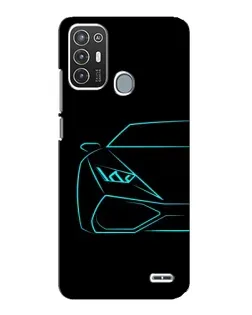Чехол для ZTE Blade A72 с картинкой «Голубой силуэт Lamborghini» Чехол для ZTE Blade A72 с картинкой «Голубой силуэт Lamborghini»
