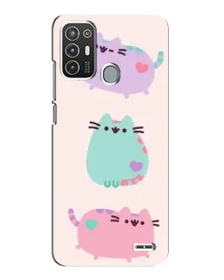 Чехол для ZTE Blade A72 с картинкой «Pusheen трио» Чехол для ZTE Blade A72 с картинкой «Pusheen трио»