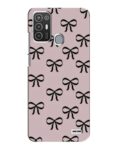 Чехол для ZTE Blade A72 с картинкой «Черные бантики»