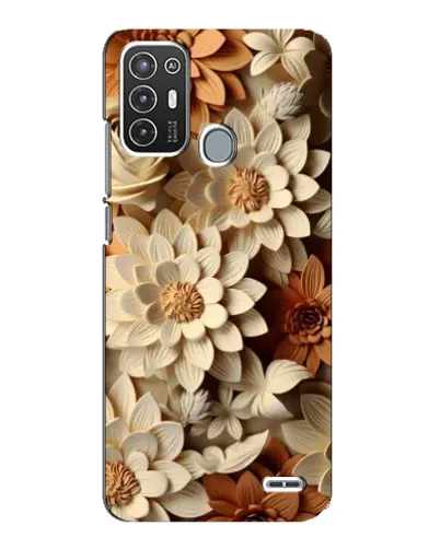 Чехол для ZTE Blade A72 с картинкой «Бежевый флористический декор» Чехол для ZTE Blade A72 с картинкой «Бежевый флористический декор»
