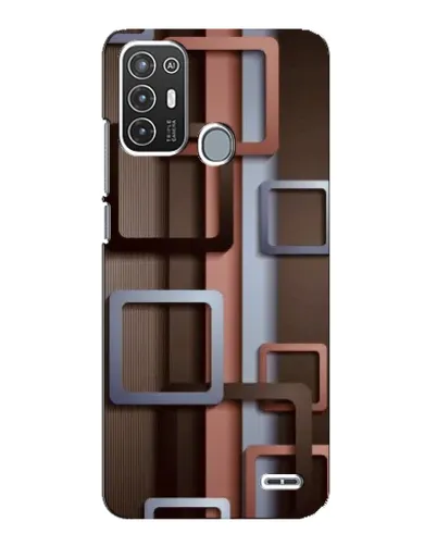 Чохол для ZTE Blade A72 з картинкою «Коричневі об'ємні квадрати» Чохол для ZTE Blade A72 з картинкою «Коричневі об'ємні квадрати»