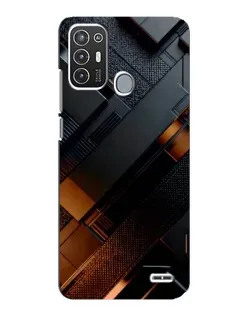 Чехол для ZTE Blade A72 с картинкой «Черные геометрические блоки» Чехол для ZTE Blade A72 с картинкой «Черные геометрические блоки»