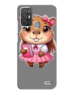 Чехол для ZTE Blade A72 с картинкой «Девочка капибара»
