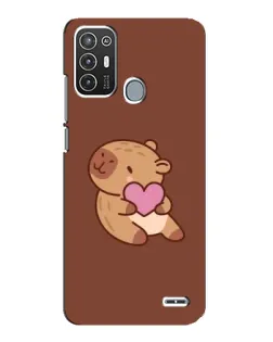 Чехол для ZTE Blade A72 с картинкой «Капибара с сердцем»