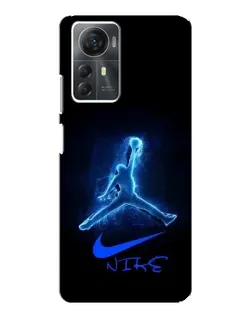 Чохол для ZTE Blade A72s з картинкою «Jordan Neon Blue»