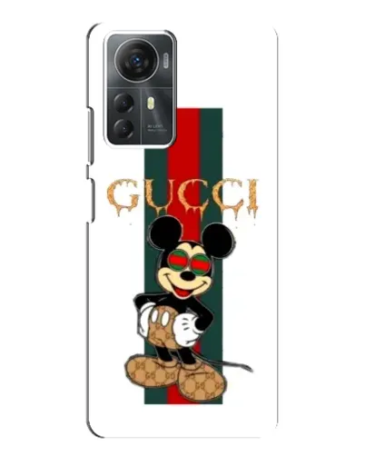 Чехол для ZTE Blade A72s с картинкой «Микки Маус Gucci — полосы»