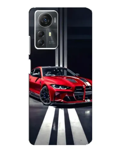 Чехол для ZTE Blade A72s с картинкой «Красная BMW на дороге»
