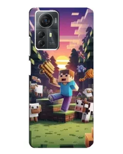 Чехол для ZTE Blade A72s с картинкой «Стив на ферме»