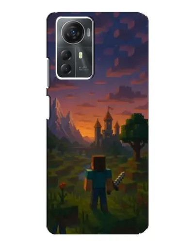 Чехол для ZTE Blade A72s с картинкой «Стив у башни» Чехол для ZTE Blade A72s с картинкой «Стив у башни»