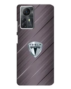 Чехол для ZTE Blade A72s с картинкой «Металлическая текстура Tesla»