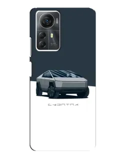 Чехол для ZTE Blade A72s с картинкой «Серебристый Cybertruck Tesla»