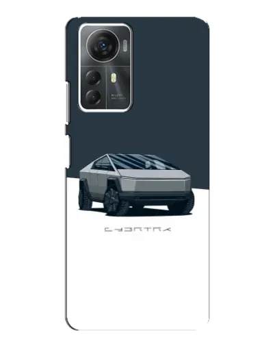 Чехол для ZTE Blade A72s с картинкой «Серебристый Cybertruck Tesla»