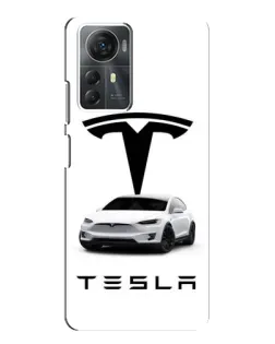 Чехол для ZTE Blade A72s с картинкой «Tesla White Style»