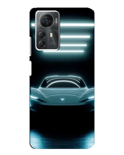 Чехол для ZTE Blade A72s с картинкой «Tesla в неоне»