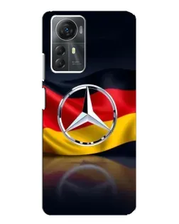 Чехол для ZTE Blade A72s с картинкой «Mercedes — флаг Германии»