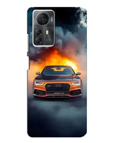 Чехол для ZTE Blade A72s с картинкой «Audi в огненном дыму» Чехол для ZTE Blade A72s с картинкой «Audi в огненном дыму»