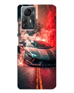 Чехол для ZTE Blade A72s с картинкой «Lamborghini красный дым»
