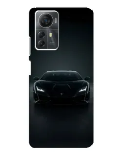 Чехол для ZTE Blade A72s с картинкой «Черный Lamborghini Aventador»