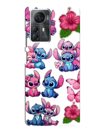 Чехол для ZTE Blade A72s с картинкой «Стикеры Stitch и Angel»