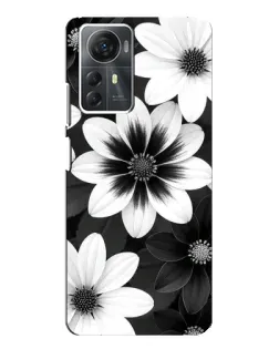 Чехол для ZTE Blade A72s с картинкой «Монохромные астры»