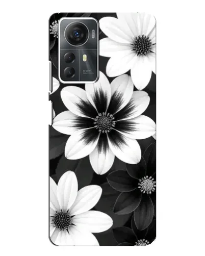 Чехол для ZTE Blade A72s с картинкой «Монохромные астры»