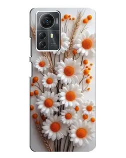 Чехол для ZTE Blade A72s с картинкой «Белые сухоцветы»