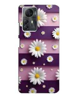 Чехол для ZTE Blade A72s с картинкой «Ромашки на фиолетовом»