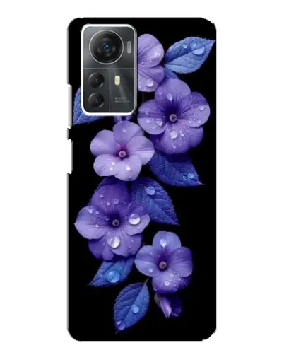 Чехол для ZTE Blade A72s с картинкой «Фиолетовые цветы с росою»
